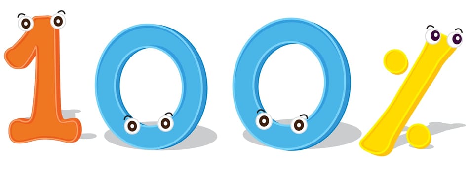 an illustration of '100%'