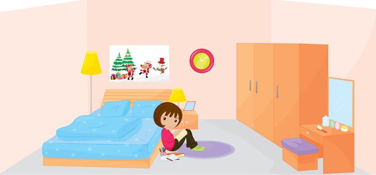 studying in bedroom