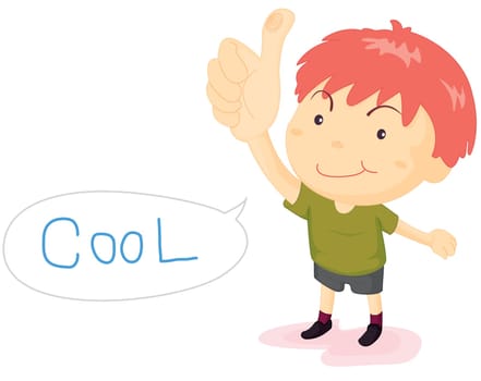 Boy giving a thumbs up