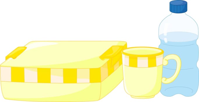 Illustration of food carrier on white background
