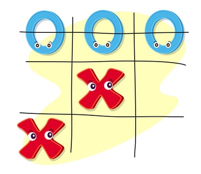 illustration of game of squares on white