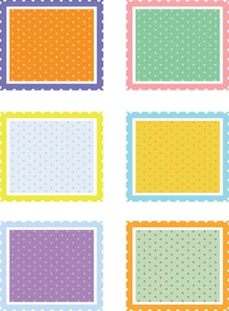 illustration of six square pattern on white