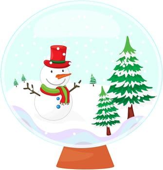 illustration of bird in snowfall