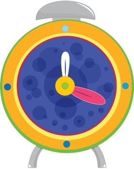 Illustration of colourful clock