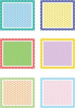 illustration of six square pattern on white