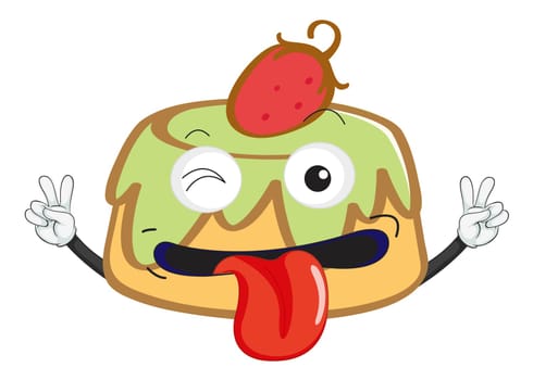 illustration of a cake on a white background