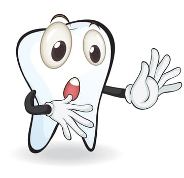 illustration of a tooth on a white background