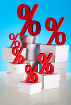 Concept of discount, Percent sign