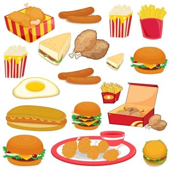 illustration of food on a white background