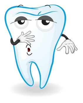 illustration of tooth on a white background