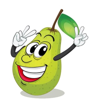 illustration of pear on a white background