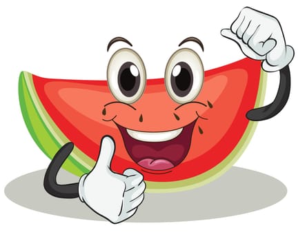 illustration of a watermelon on a white background