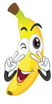 illustration of a banana on a white background