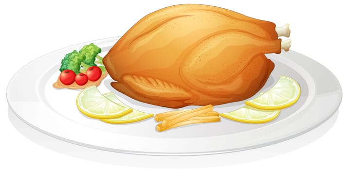 illustration of a chicken on a white background