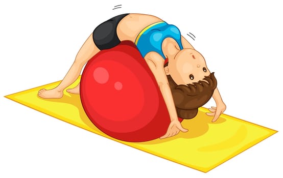 Fitness girl exercising
