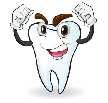illustration of a tooth on a white background