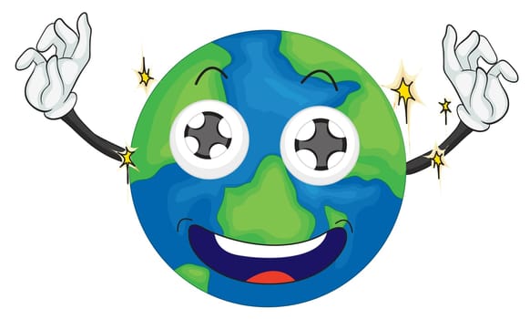 illustration of Planet earth on a white background