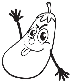 illustration of brinjal on a white background