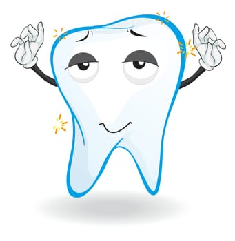 illustration of a tooth on a white background