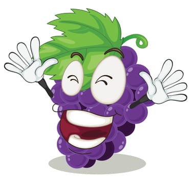 illustration of grapes on a white background