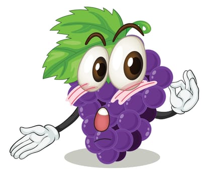 illustration of grapes on a white background