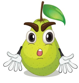 illustration of a pear on a white background