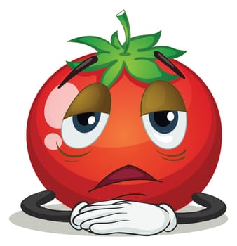 illustration of a tomato on a white background