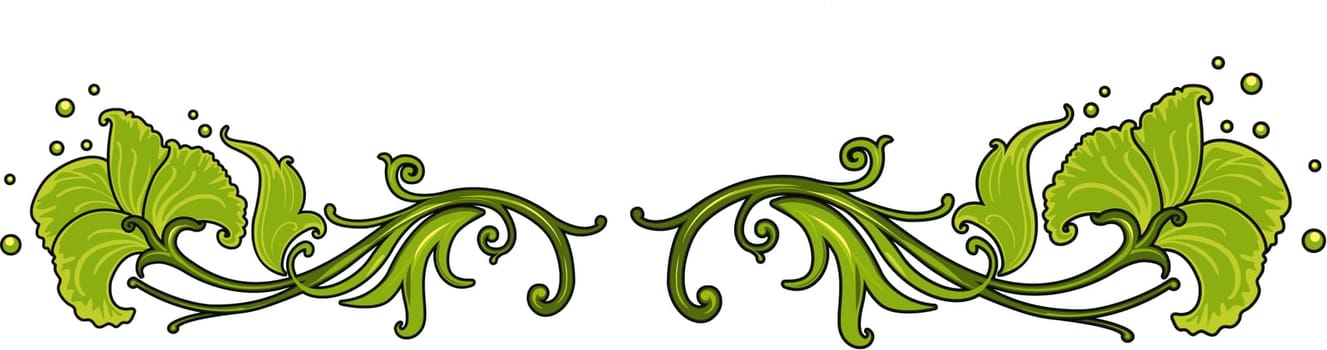 Green nature style of border