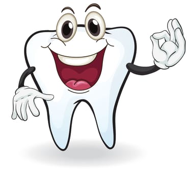 illustration of tooth on a white background