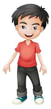 illustration of a boy on a white background