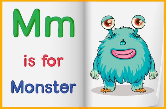 Worksheet teaching a letter and word with picture