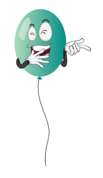 detailed illustration of a blue balloon on a white