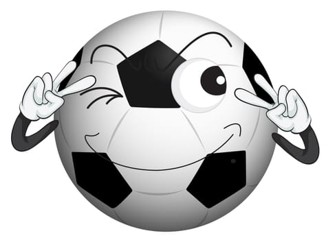 illustration of a football on a white background