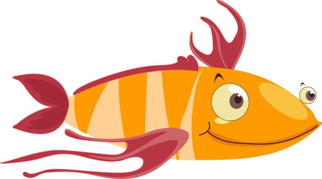 Fish with stringy fins