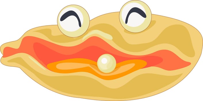 A clam showing off its pearl