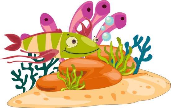 Stringy-fin fish creates bubbles