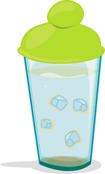 Glass with lid containing mysterious liquid