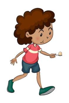illustration of a boy on a white background