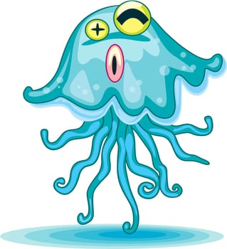 Illustration of  a cartoon character on white