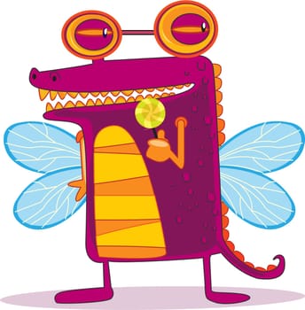 Illustration of  a cartoon character on white