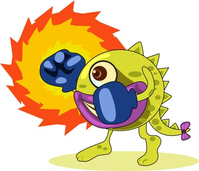 Illustration of  a cartoon character on white