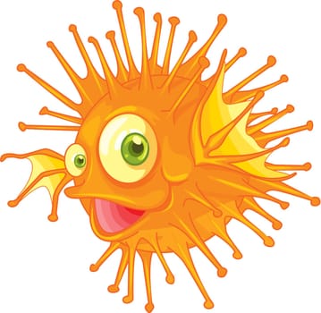 Illustration of  a cartoon character on white