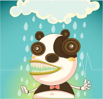 Illustration of  a cartoon character on white