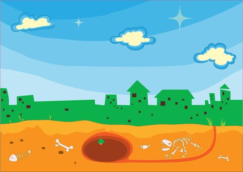 Illustration of  a landscape