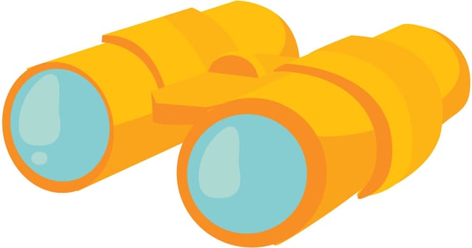 illustration of binocular on white