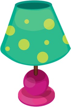 illustration of table lamp on white