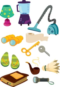 illustration of various objects on white