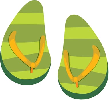 illustration of slippers on white