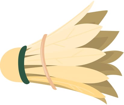 illustration of badminton cork on white