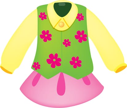 clipart style cartoon of clothes